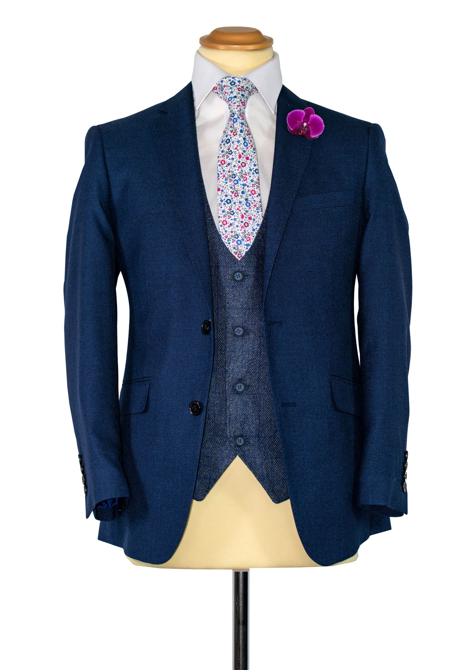 Harcourt Navy Tweed Effect Ludlow